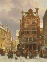 Belgium Street Scene, 19th century | Obraz na stenu