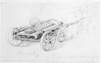 Brewer's Dray in Francis Street, 1833 (pencil on paper) | Obraz na stenu