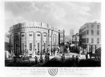 The Manchester Exchange, 1810 (engraving) | Obraz na stenu