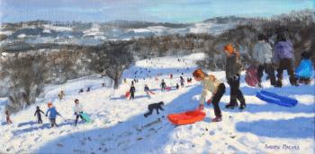 The red sledge, Allestree Park,Derby, 2016, | Obraz na stenu