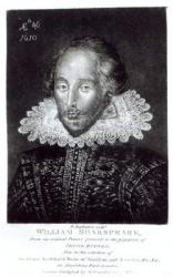 Portrait of William Shakespeare (1564-1616), engraved by Robert Dunkarton (1744-1817), published by S.Woodburn, 1811 (engraving) (b/w photo) | Obraz na stenu
