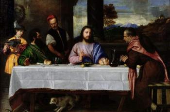 The Supper at Emmaus, c.1535 (oil on canvas) | Obraz na stenu