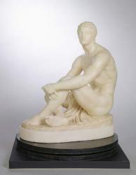 A Greek Boxer Waiting his Turn, c.1838 (marble) | Obraz na stenu