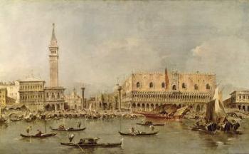 The Piazzetta and the Palazzo Ducale from the Basin of San Marco (oil on canvas) | Obraz na stenu