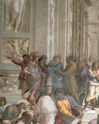 School of Athens, from the Stanza della Segnatura, 1510-11 (fresco) (detail of 472) | Obraz na stenu