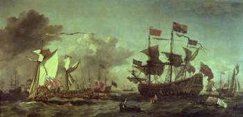 Royal Visit to the Fleet, 5th June 1672 | Obraz na stenu
