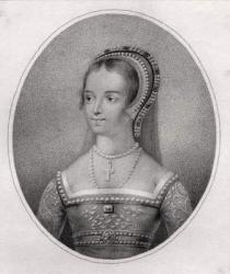 Catherine Parr, engraved by Bocquet, from 'A Catalogue of the Royal and Noble Authors', published 1806 (litho) | Obraz na stenu