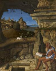 Saint Jerome Reading, 1505 (oil on panel) | Obraz na stenu