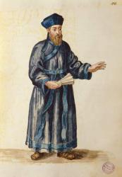 Venetian missionary in China (pen & ink and w/c on paper) | Obraz na stenu