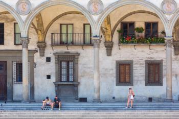 Florence, Italy Piazza della Santissima Annunziata (photo) | Obraz na stenu