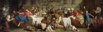 Dinner at the House of Simon, 1737 (oil on canvas) | Obraz na stenu