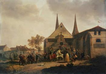 Pillage of a Church during the Revolution (oil on canvas) | Obraz na stenu