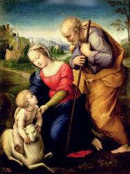 The Holy Family with a Lamb, 1507 (oil on panel) | Obraz na stenu