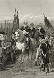 George Washington taking command of the Army, 1775, from 'Life and Times of Washington', Volume I, published 1857 (litho) | Obraz na stenu