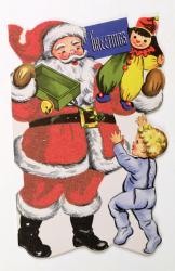 Father Christmas, Victorian Christmas card (colour litho) | Obraz na stenu