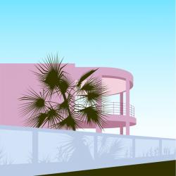 Art Deco Beach House | Obraz na stenu