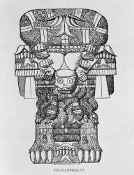 Sculpture of the Goddess Coatlicue, from 'Narrative and Critical History of America', pub. in 1889 (engraving) | Obraz na stenu