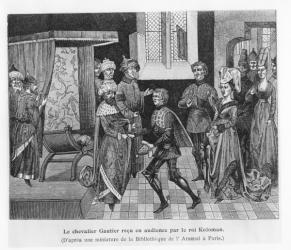 Gautier received by King Koloman of Hungary (engraving) | Obraz na stenu