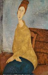 Jeanne Hebuterne in a Yellow Jumper, 1918-19 (oil on canvas) | Obraz na stenu