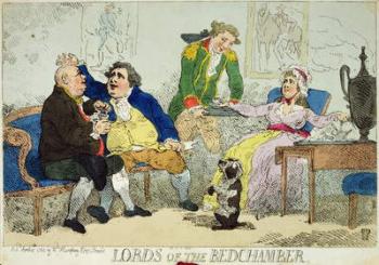'Lords of the Bedchamber', 1784 (hand-coloured engraving) | Obraz na stenu