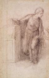 The Virgin Annunciate, c.1546 (black chalk on paper) | Obraz na stenu