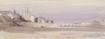 Blois on the Loire, 1856 (w/c on paper) | Obraz na stenu