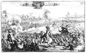 The Battle of the Boyne, July 1st 1690 (engraving) (b&w photo) | Obraz na stenu
