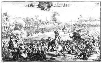 The Battle of the Boyne, July 1st 1690 (engraving) (b&w photo) | Obraz na stenu