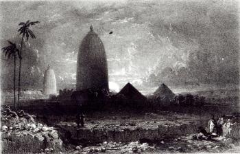 Jagannath Temple, engraved by A. Picken, 1837 (engraving) (b/w photo) | Obraz na stenu