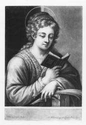 St. Catherine, engraved by Abraham Blooteling (1640-90) 1684 (litho) (b/w photo) | Obraz na stenu