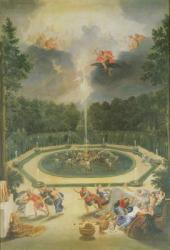 The Groves of the Versailles. View of the Fountain of Enceladus with the Feast of Lycaon (oil on canvas) | Obraz na stenu