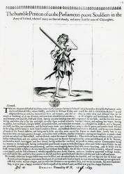 The humble Petition of us the Parliaments poore Souldiers in the Army of Ireland, whereof many are starved already, and many dead for want of Chirurgions, published 1648 (engraving and letterpress) | Obraz na stenu