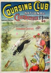 Poster advertising the opening of the Coursing Club at Courbevoie (litho) | Obraz na stenu