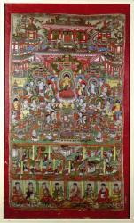 Paradise of Amitabha, from Dunhuang, Gansu Province (painted silk) | Obraz na stenu