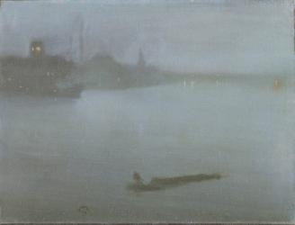 Thames - Nocturne in Blue and Silver, c.1872/8 (oil on canvas) | Obraz na stenu