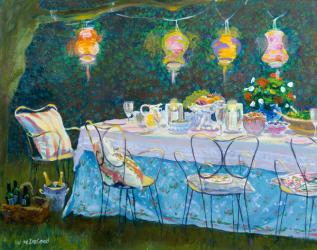 Al Fresco (oil on board) | Obraz na stenu