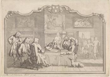 Guild of Saint Luke in Dordrecht, 1736 (etching) | Obraz na stenu