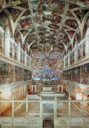 Interior view of the Sistine Chapel (photo) (pre-restoration) | Obraz na stenu
