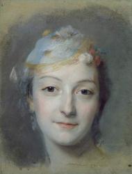 Portrait of Marie Fel (1713-78) 1757 (pastel on paper) | Obraz na stenu