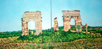 Aqueduct Park View, (oil on canvas) | Obraz na stenu