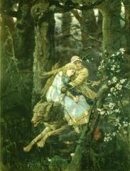 Ivan Tsarevich riding the Grey Wolf, 1889 (oil on board) | Obraz na stenu