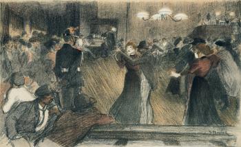 Ball at the Barriere (colour litho) | Obraz na stenu