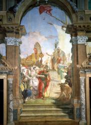 The Meeting of Anthony (c.82-30 BC) and Cleopatra (51-30 BC) 1747-50 (fresco) | Obraz na stenu