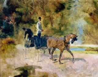 A Dog-Cart, 1880 (oil on canvas) | Obraz na stenu