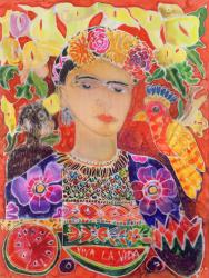 Respects to Frida Kahlo, 2002 (coloured ink on silk) | Obraz na stenu