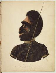 Cobbawn Wogi, native chief of Port Stephen, NSW, 1820 (w/c) | Obraz na stenu