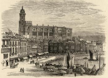 Malaga, Spain, from 'Spanish Pictures' by Reverend Samuel Manning, published in 1870 (engraving) | Obraz na stenu