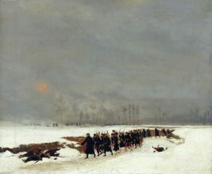 The War of 1870-71: An Infantry Column on their Way to a Raid, 1872 (oil on canvas) | Obraz na stenu