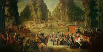 Meeting for the Puits-du-Roi Hunt at Compiegne (oil on canvas) (see 202272 for detail) | Obraz na stenu