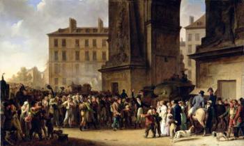 The Conscripts of 1807 Marching Past the Gate of Saint-Denis (oil on canvas) (see 154983 for detail) | Obraz na stenu